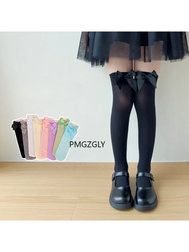 Girls Stockings * Pink Bow Kne – Thigh High Sock Stay Up recenzja i cena