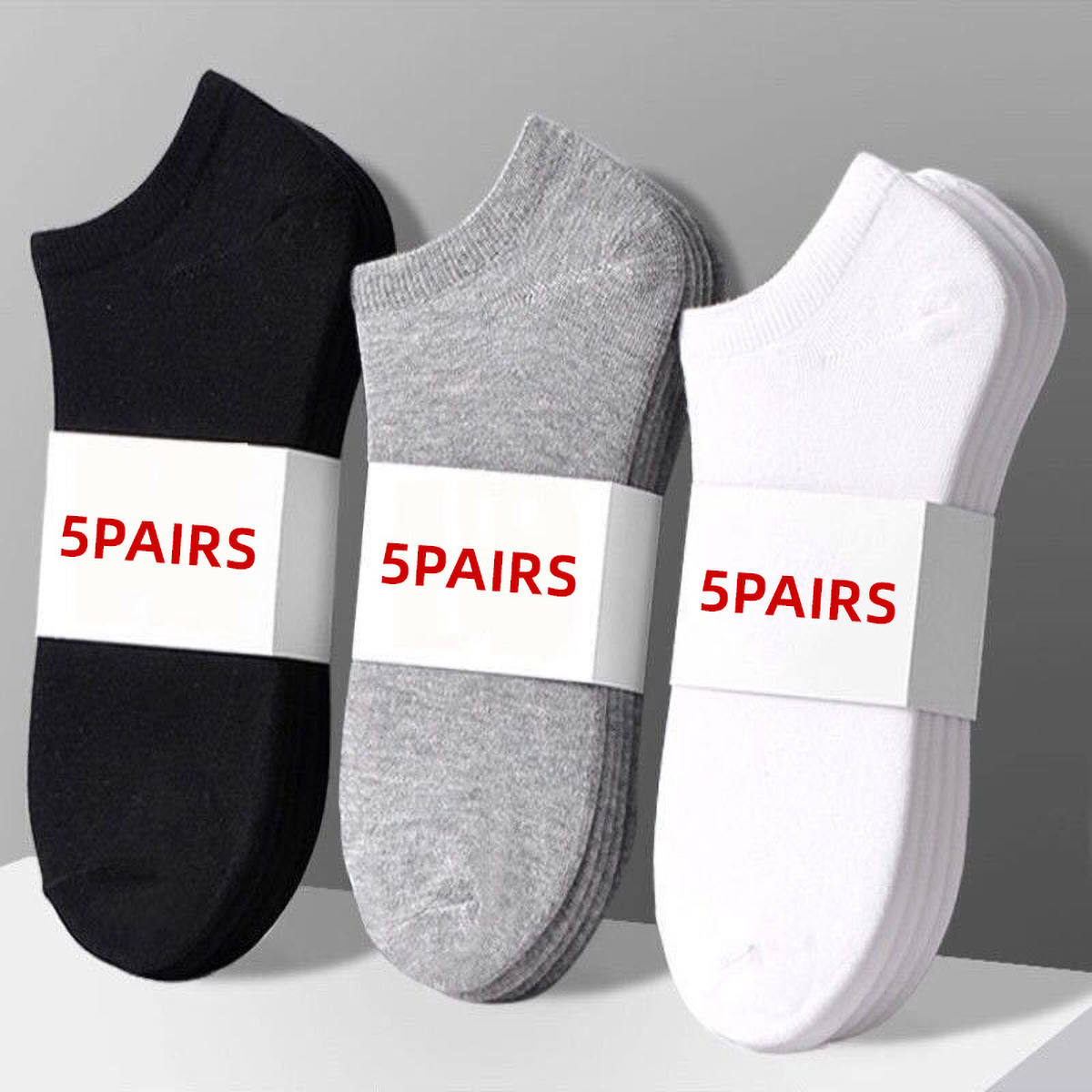 5 Pairs Unisex Casual Plain Co – No Show Sock Women recenzja i cena