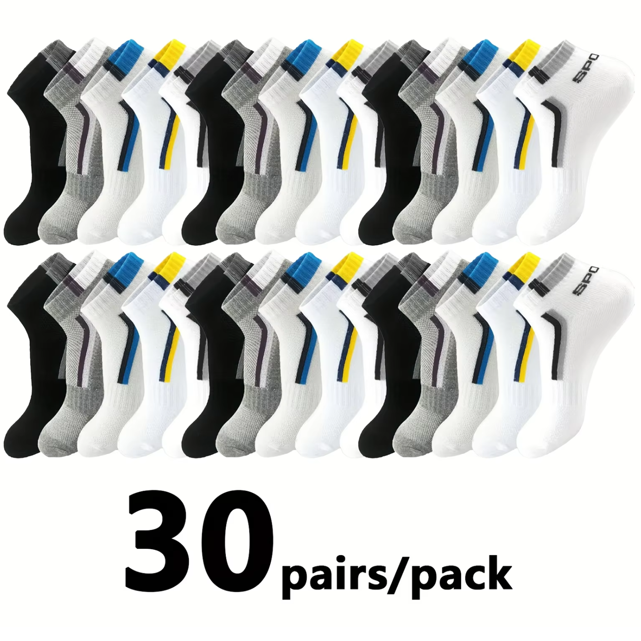 30Pairs Men's Mesh Breathable  – Ankle Sock Low Cut recenzja i cena