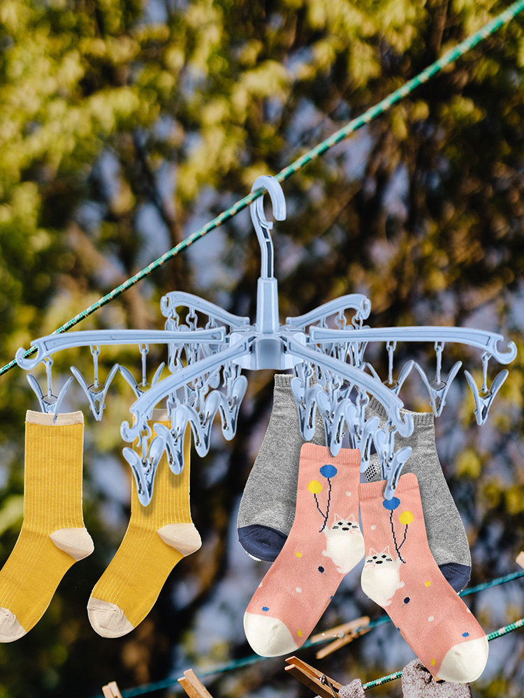 24 Clips Folding Clothes Dryer – Sock Organizer Tray recenzja i cena