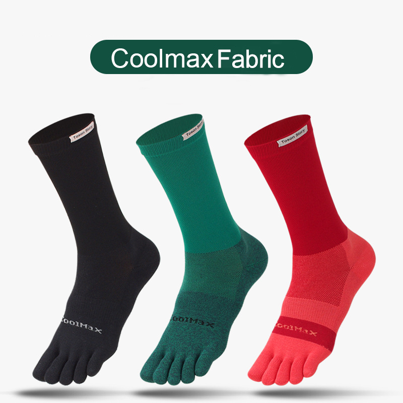 1/5 Pairs Men's High Crew Five – Toe Sock Split recenzja i cena