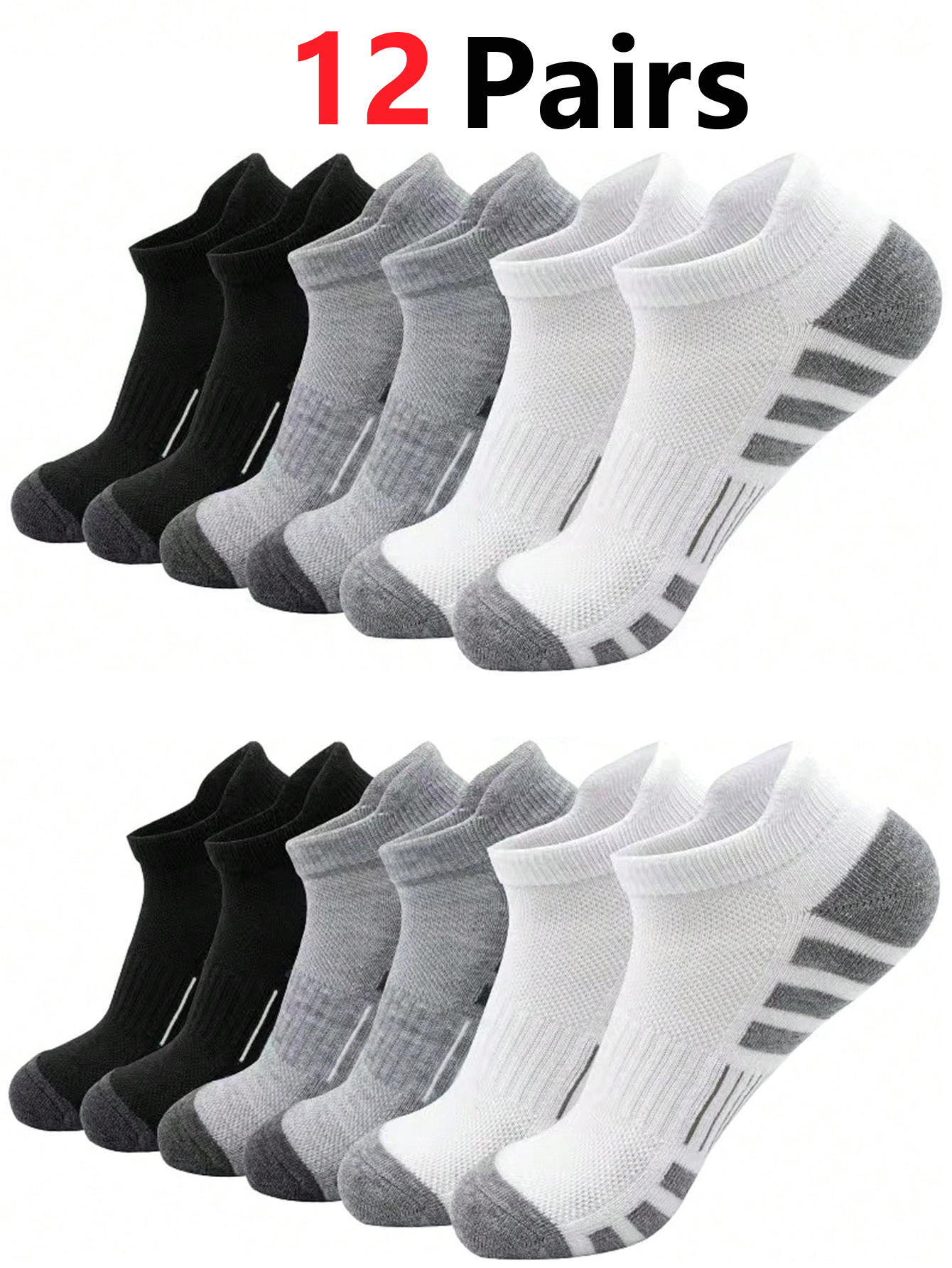 12 Pairs Cushioned Breathable  – Athletic Sock Cushion recenzja i cena