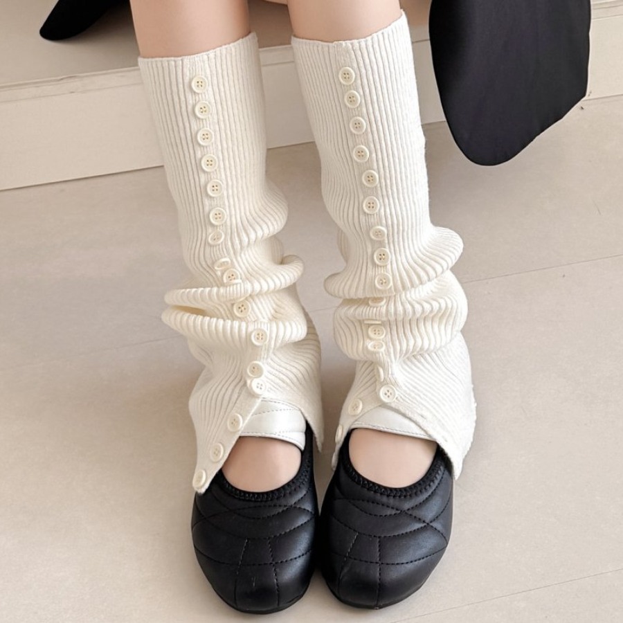 ​New Women's Button Detail Slo – Boot Sock Slouchy recenzja i cena