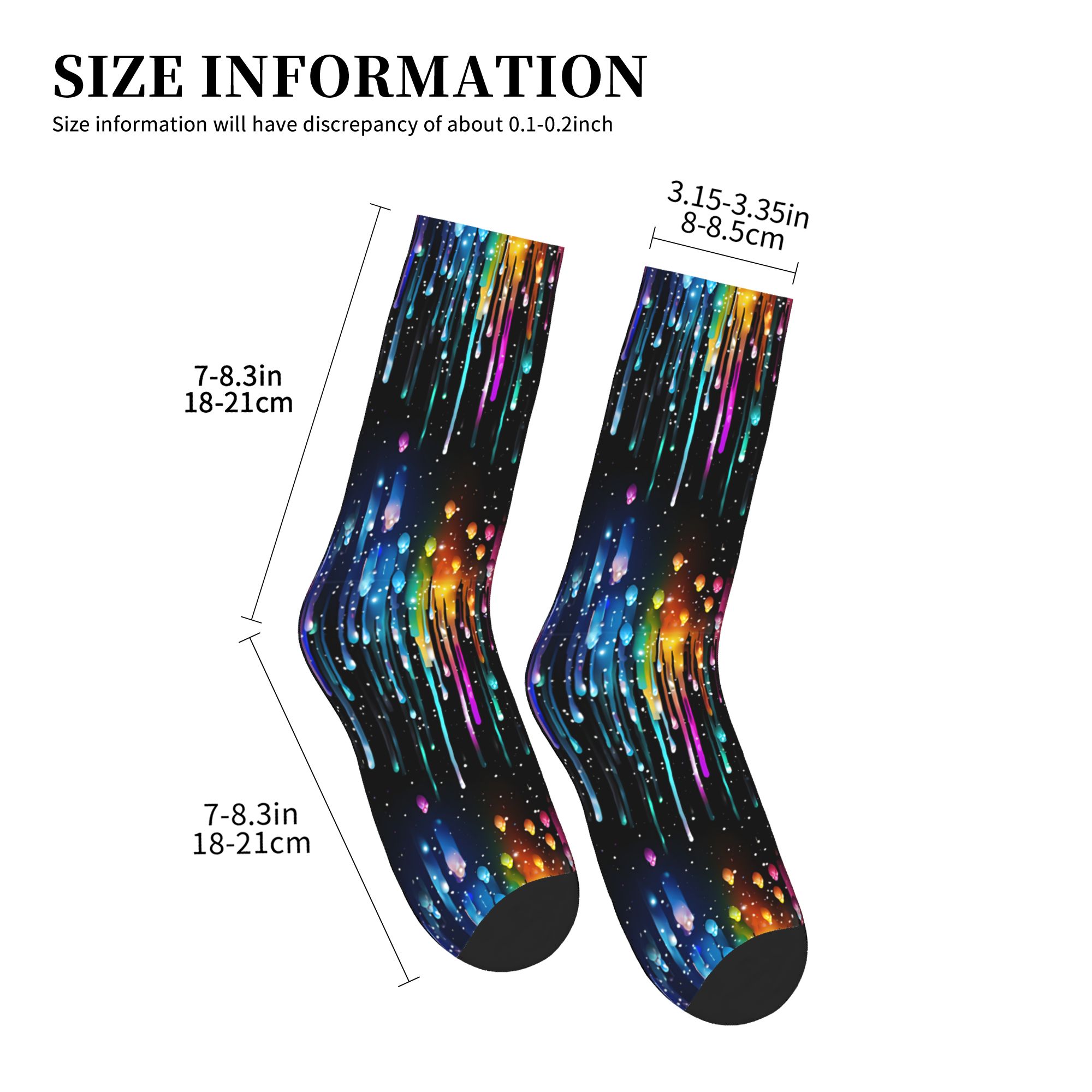 Cute Men's Dripping Rainbow Li – Dress Sock Men recenzja i cena