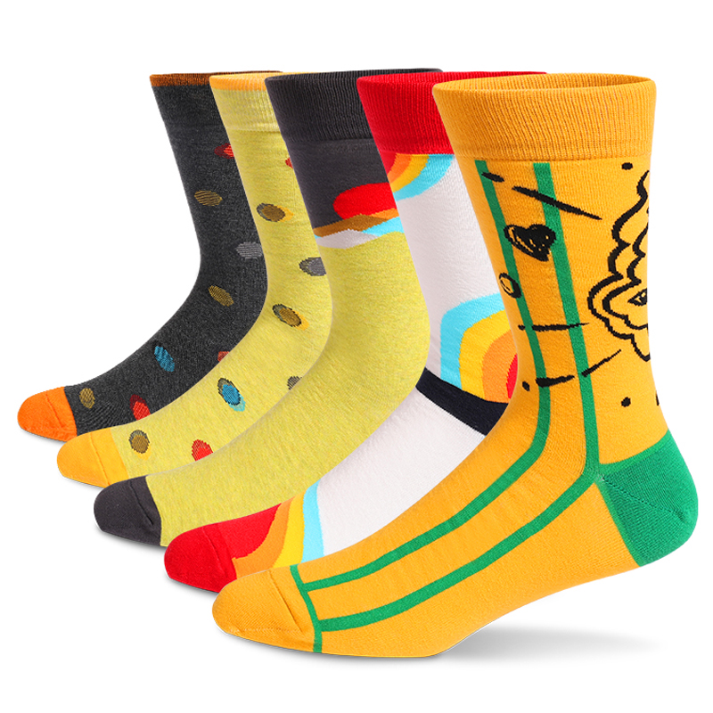 5Pairs Mens Fun Dress Socks, P – Cotton Crew Sock Pack recenzja i cena