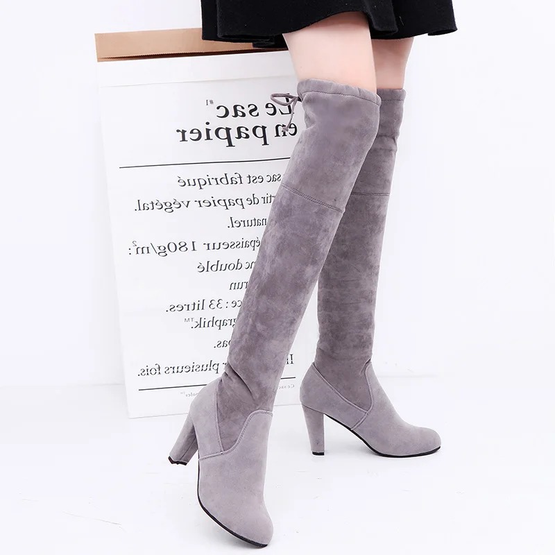 Women's Boots Stretch Fabric O – Knee High Sock Women recenzja i cena