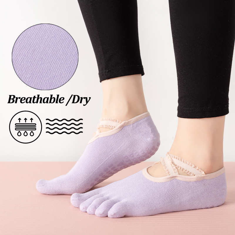 Ladies Non-Slip Pilates Socks  – Grip Sock Yoga recenzja i cena