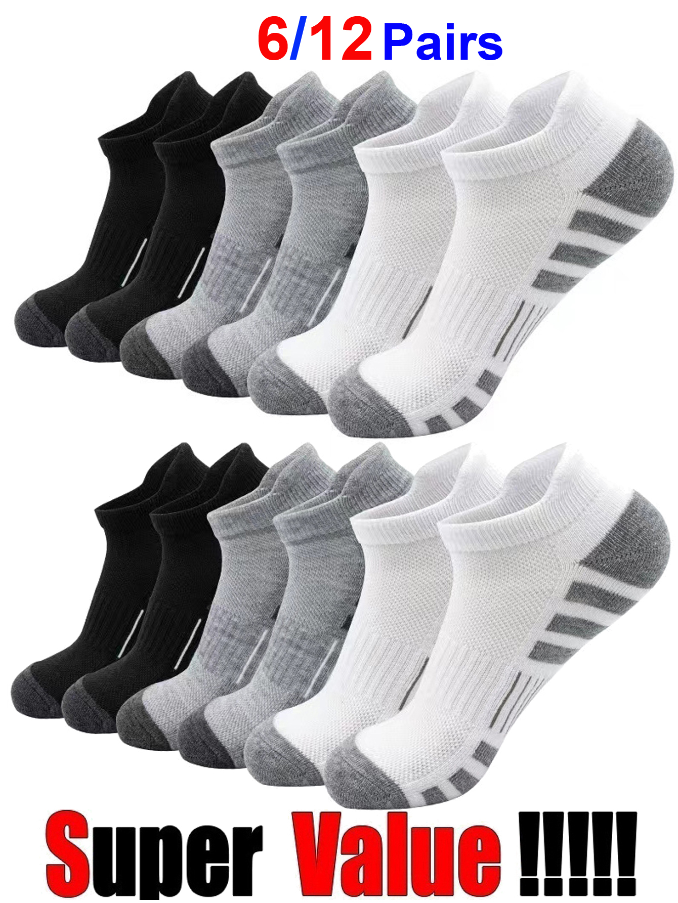6/24 Pairs Cushioned Breathabl – Athletic Sock Cushion recenzja i cena