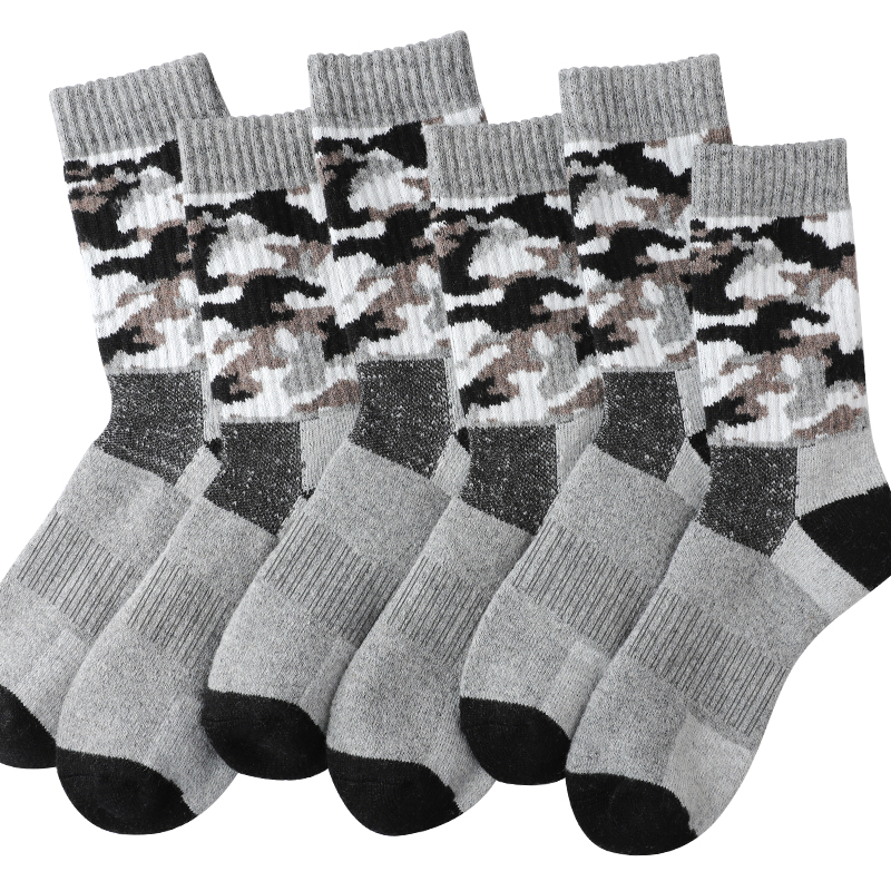 4Pairs Thick Gray Camouflage S – Wool Hiking Sock recenzja i cena