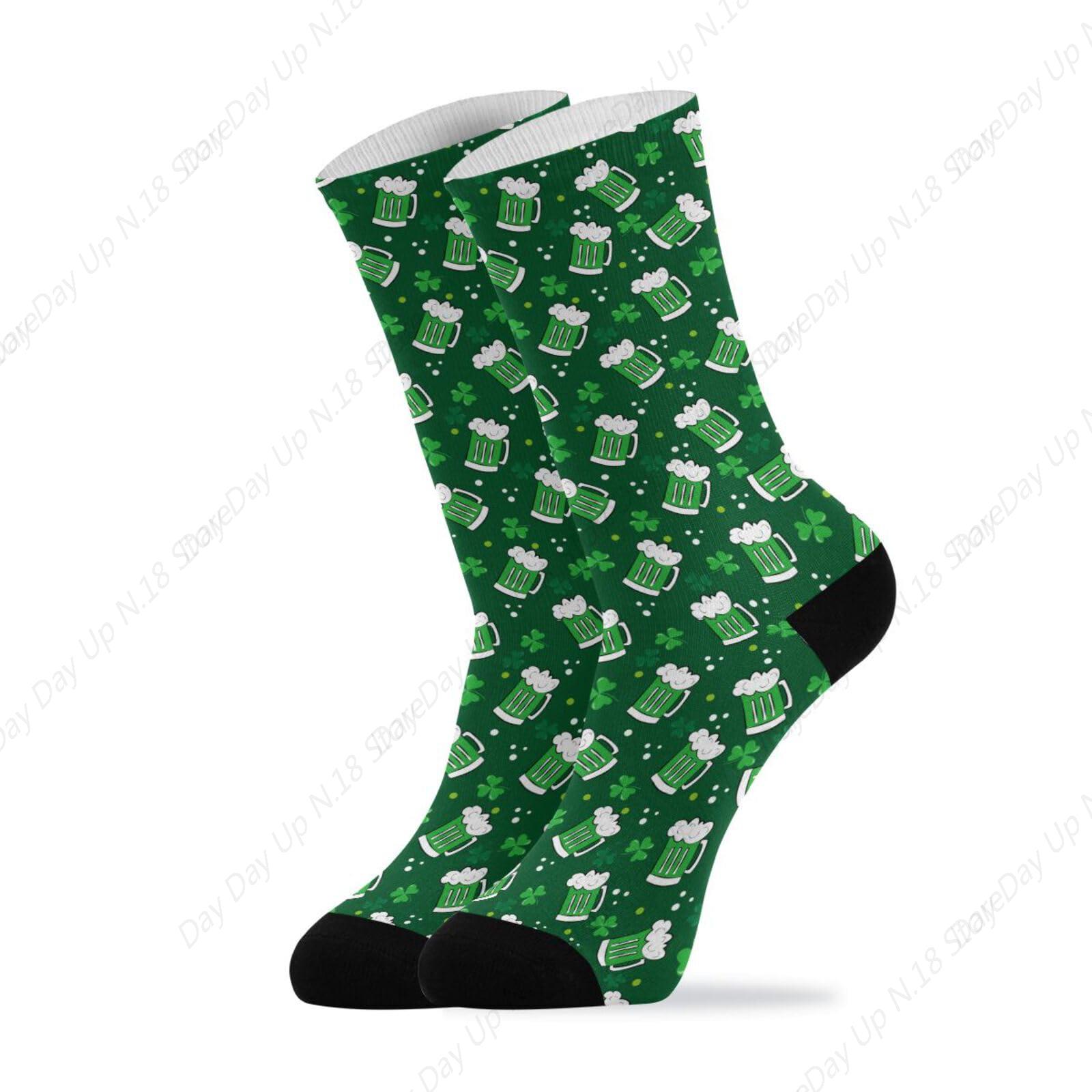 Green Clover Leaf Beer St. Pat – Cotton Crew Sock Pack recenzja i cena