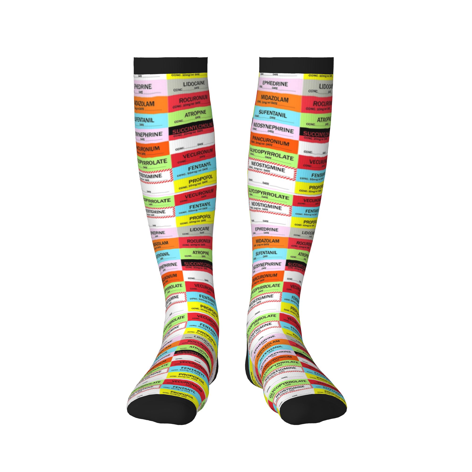 Novelty Printed Anesthesia Med – Compression Sock Medical recenzja i cena
