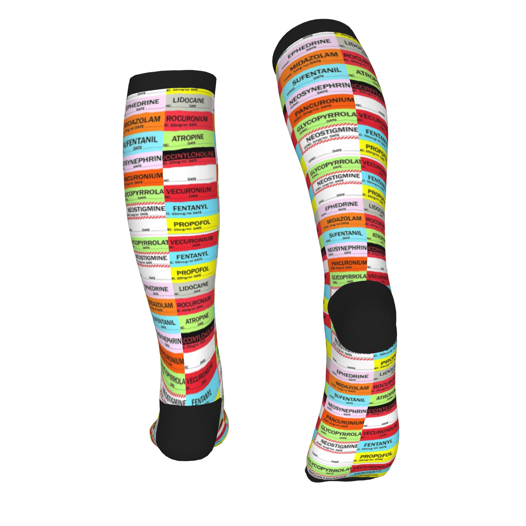 Novelty Printed Anesthesia Med – Compression Sock Medical recenzja i cena