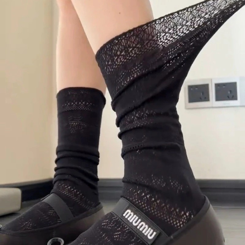 1/4 Pairs Women Lace Trimmed K – Knee High Sock Women recenzja i cena