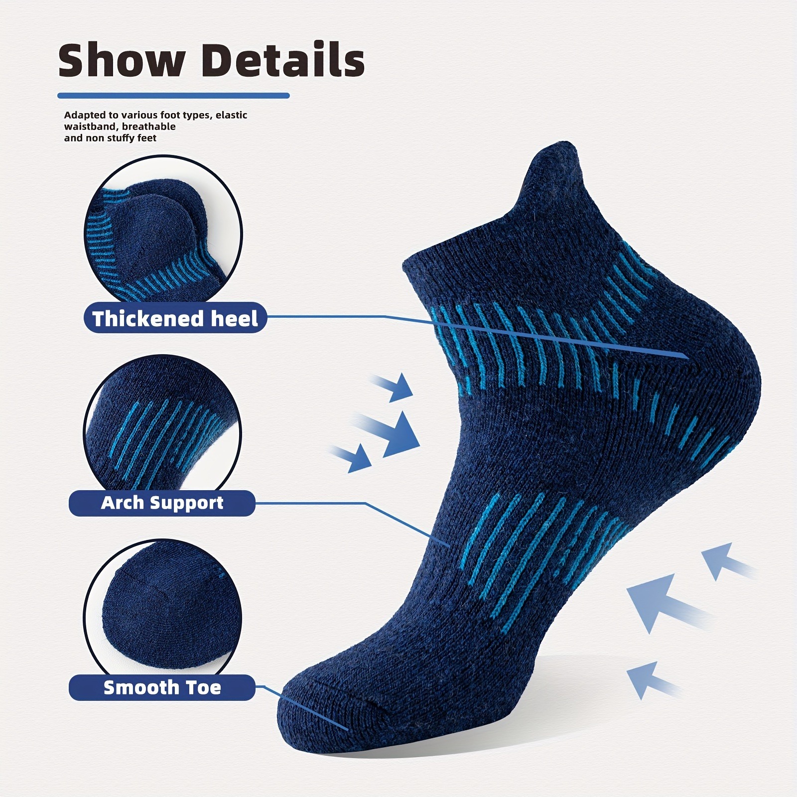 HOU  2026  5 Pairs Unisex Meri – Wool Hiking Sock recenzja i cena