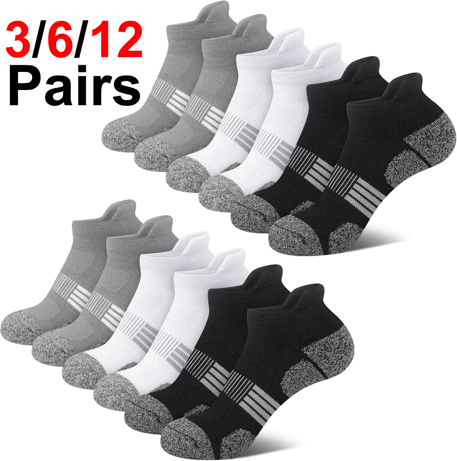 Men's Ankle Socks 6/12 Pairs B – Ankle Sock Low Cut recenzja i cena