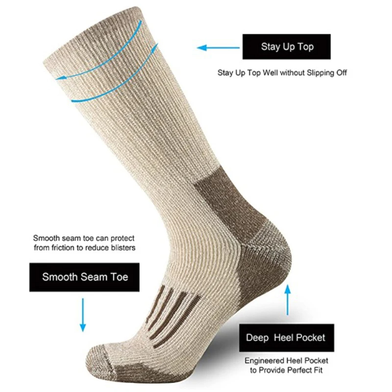 80% Wool Socks Warm Thicken Hi – Wool Hiking Sock recenzja i cena