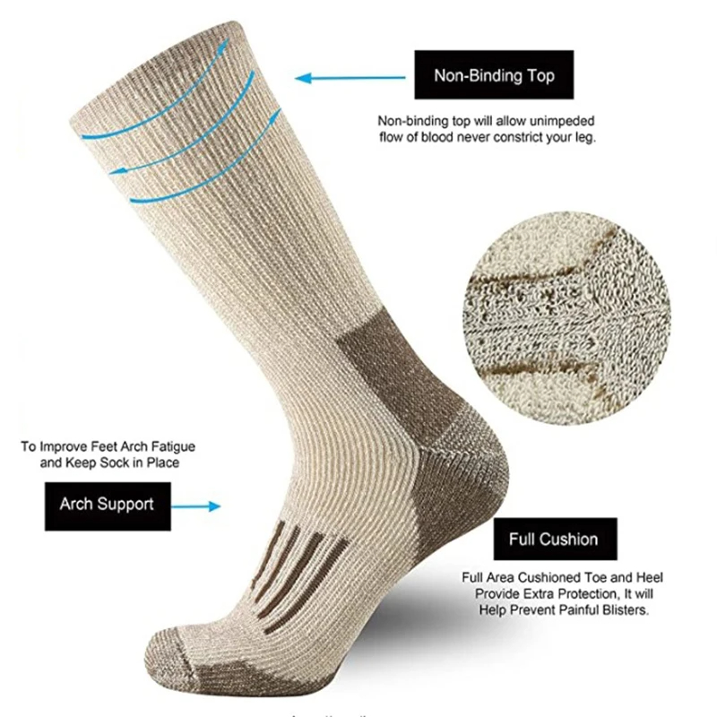 80% Wool Socks Warm Thicken Hi – Wool Hiking Sock recenzja i cena