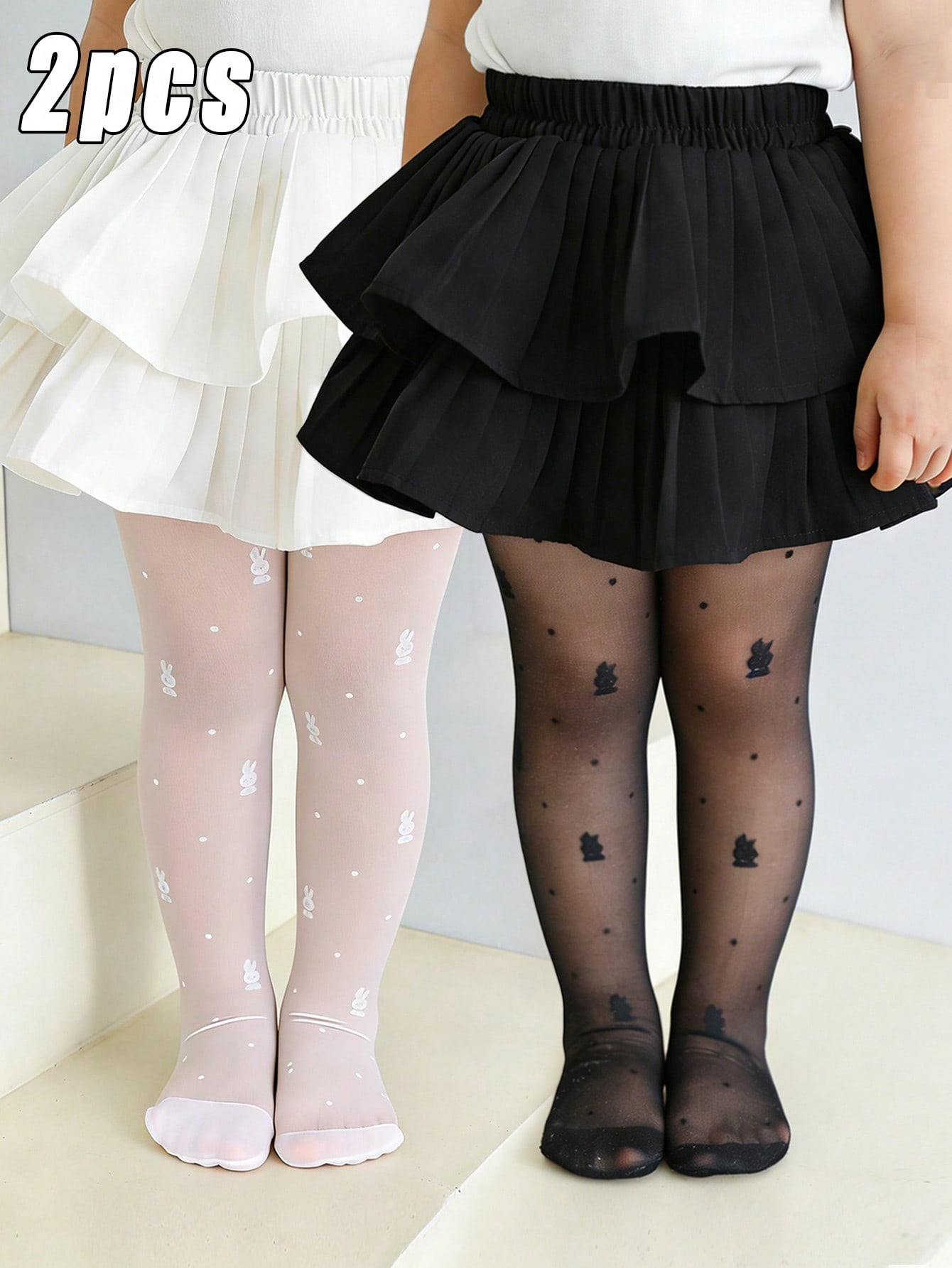 2Pack Toddler Girl Rabbit Prin – Tights Pantyhose Sheer recenzja i cena