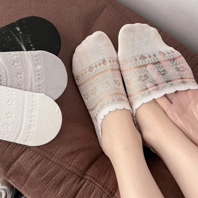 Lace Openwork Ballet Socks for – Invisibility Sock Loafer recenzja i cena