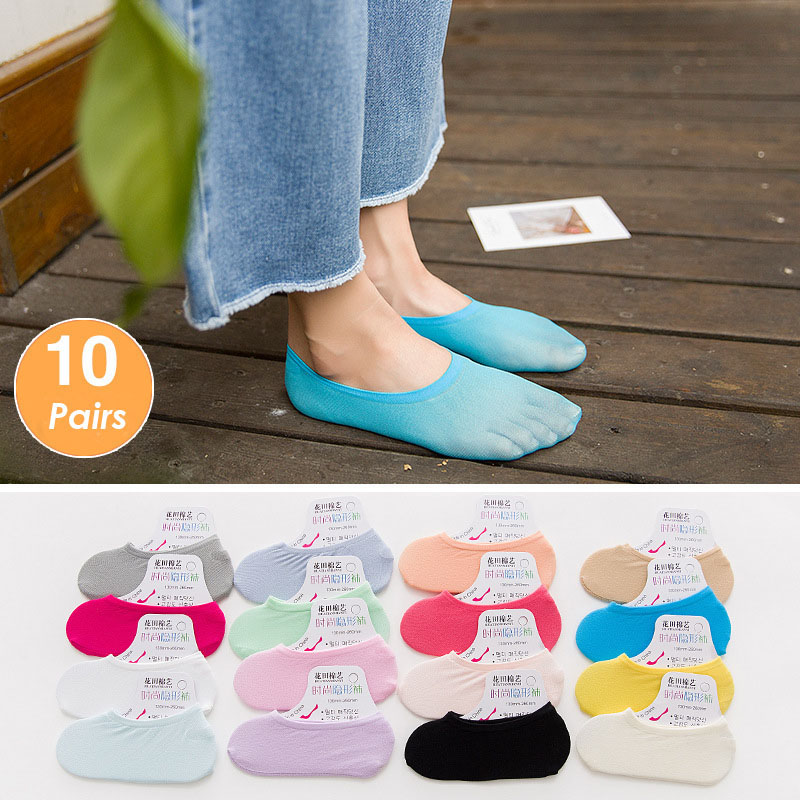 5 Pairs 10PCS Women Socks Nons – Invisibility Sock Loafer recenzja i cena