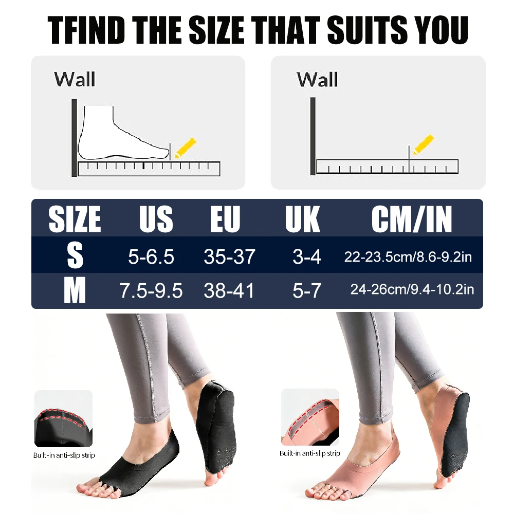 1Pair Toeless Yoga Socks for W – Grip Sock Yoga recenzja i cena
