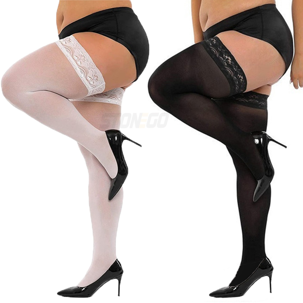 Plus Big Size Woman's Ultra-th – Thigh High Sock Stay Up recenzja i cena
