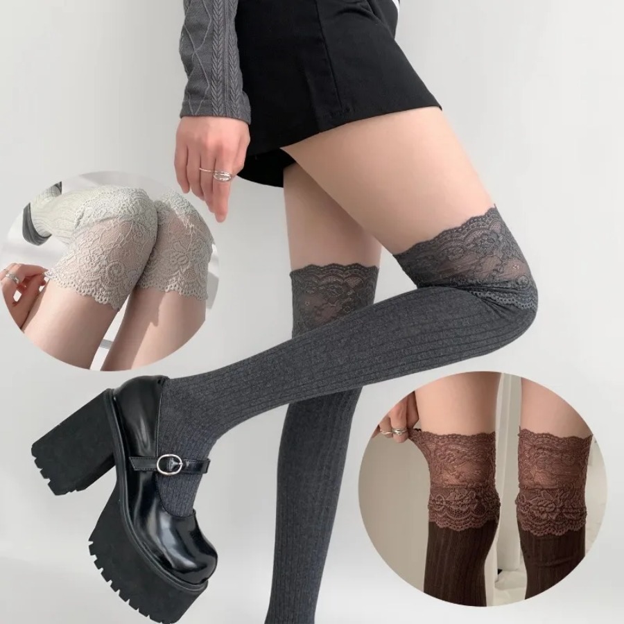 Soft Cotton Thigh High Socks,  – Boot Sock Slouchy recenzja i cena