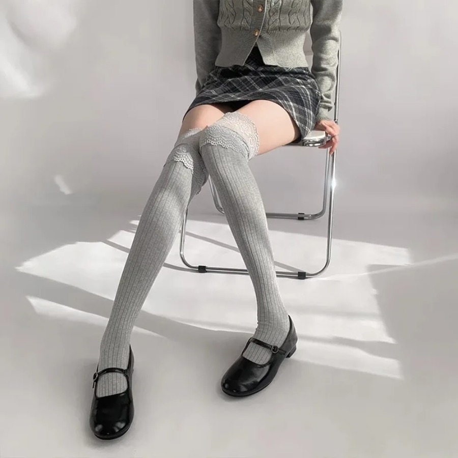 Soft Cotton Thigh High Socks,  – Boot Sock Slouchy recenzja i cena