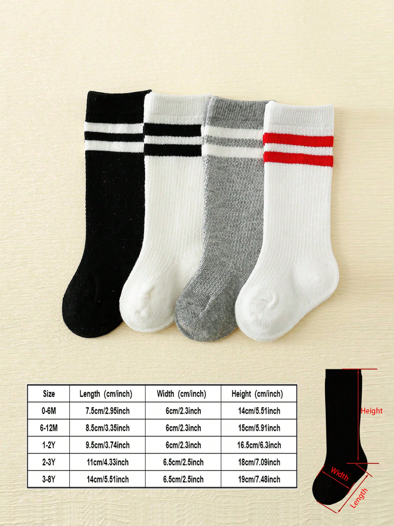 4-Pack Baby Toddler Striped Cr – Cotton Crew Sock Pack recenzja i cena
