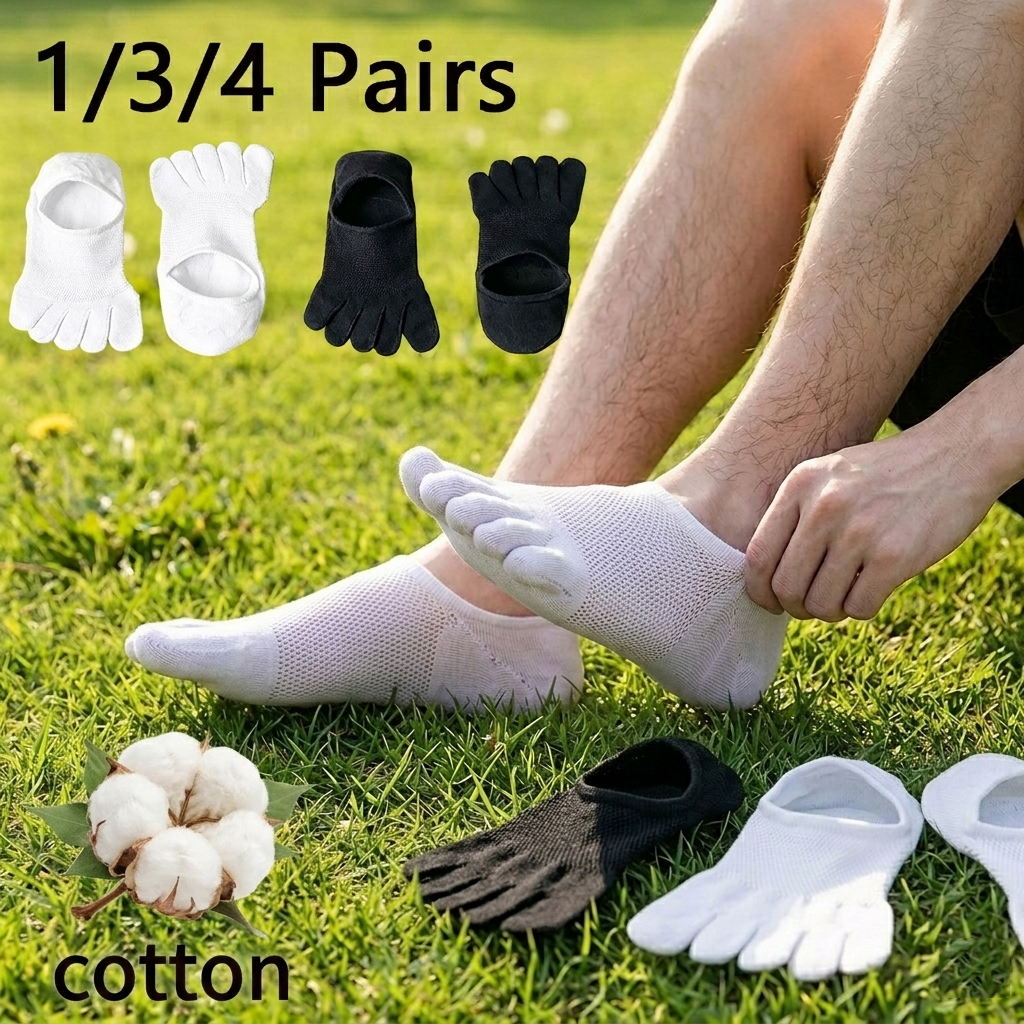1/3/4 Pairs,Unisex Cotton Five – Toe Sock Split recenzja i cena