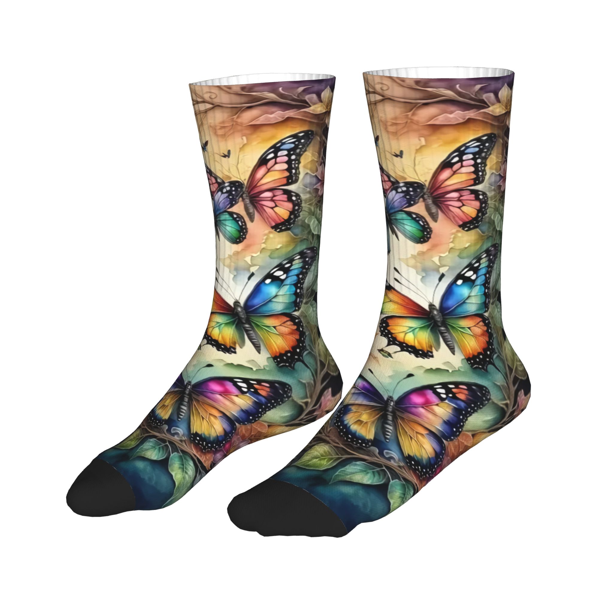 Colorful Butterflies and Flowe – Dress Sock Men recenzja i cena