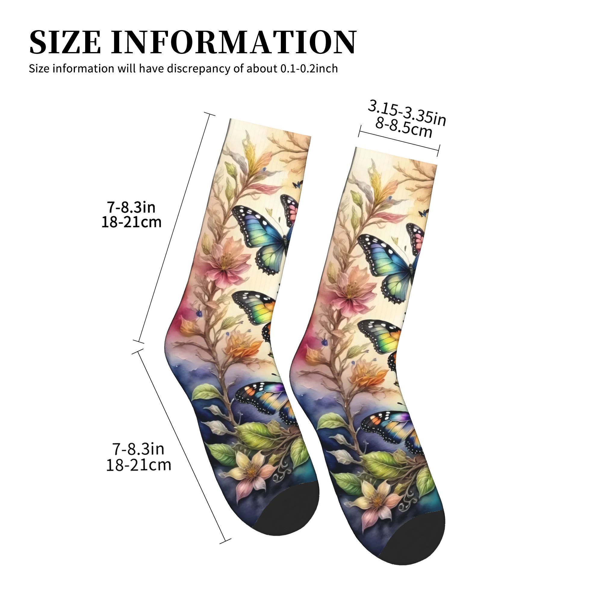 Colorful Butterflies and Flowe – Dress Sock Men recenzja i cena