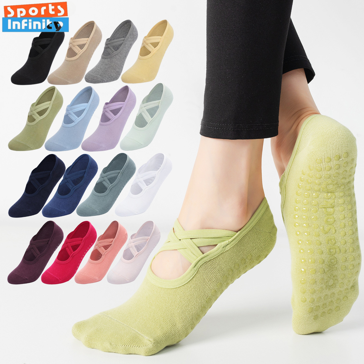 Fashion Cross Straps Backless  – Grip Sock Yoga recenzja i cena