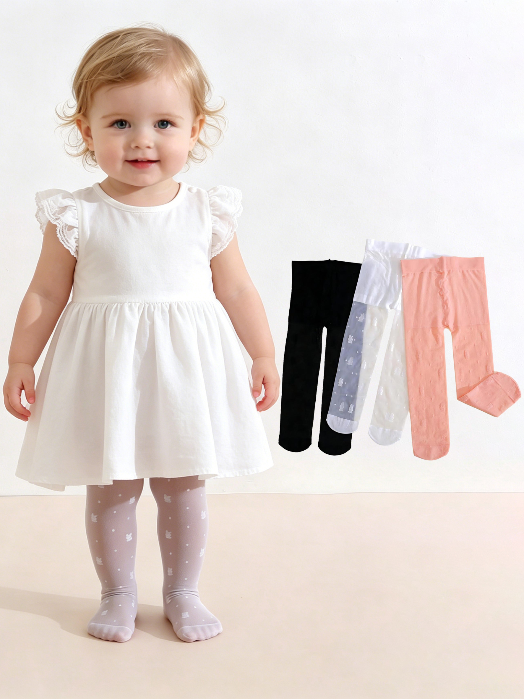 3Pack Toddler Girl Rabbit Prin – Tights Pantyhose Sheer recenzja i cena