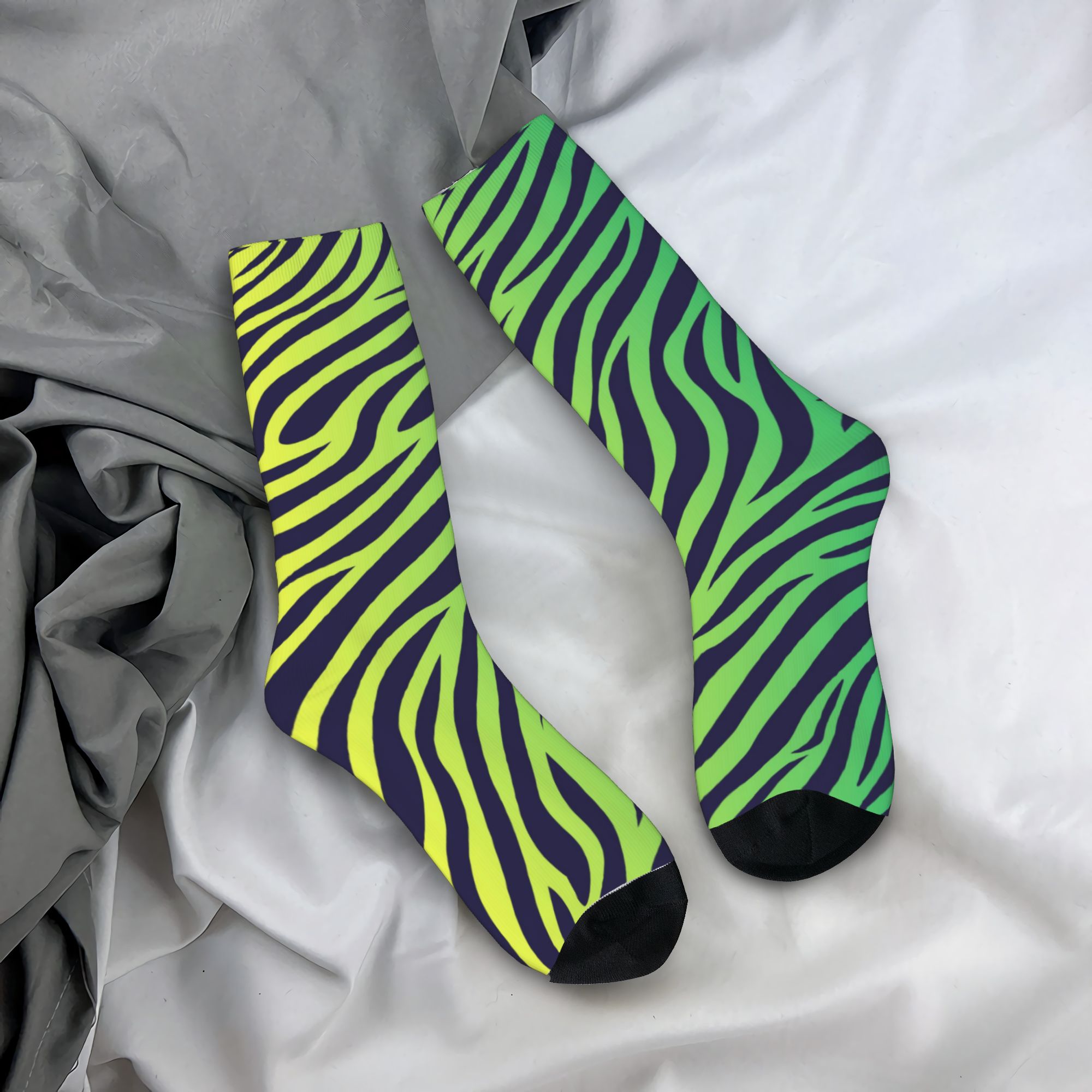 Colorful Tiger Zebra Skin Patt – Dress Sock Men recenzja i cena