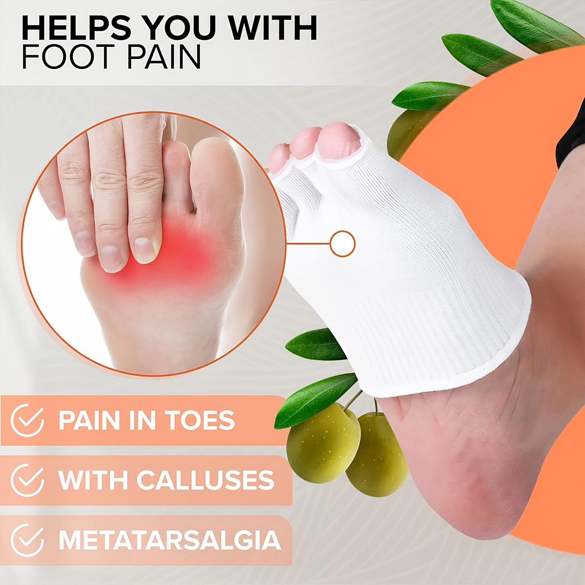 1 Pair Cotton Fiber Gel Split  – Toe Sock Split recenzja i cena