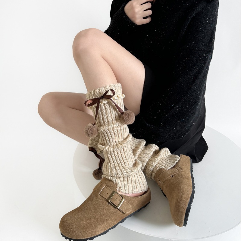Camel Knit Leg Warmers with Fu – Boot Sock Slouchy recenzja i cena