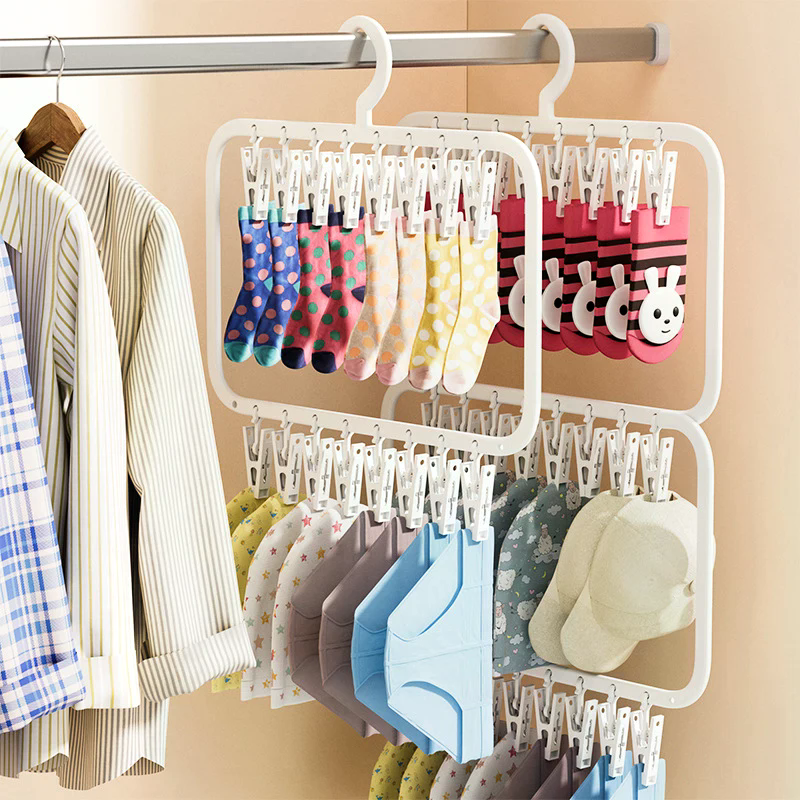 Multi-clip Sock Drying Rack Mu – Sock Organizer Tray recenzja i cena
