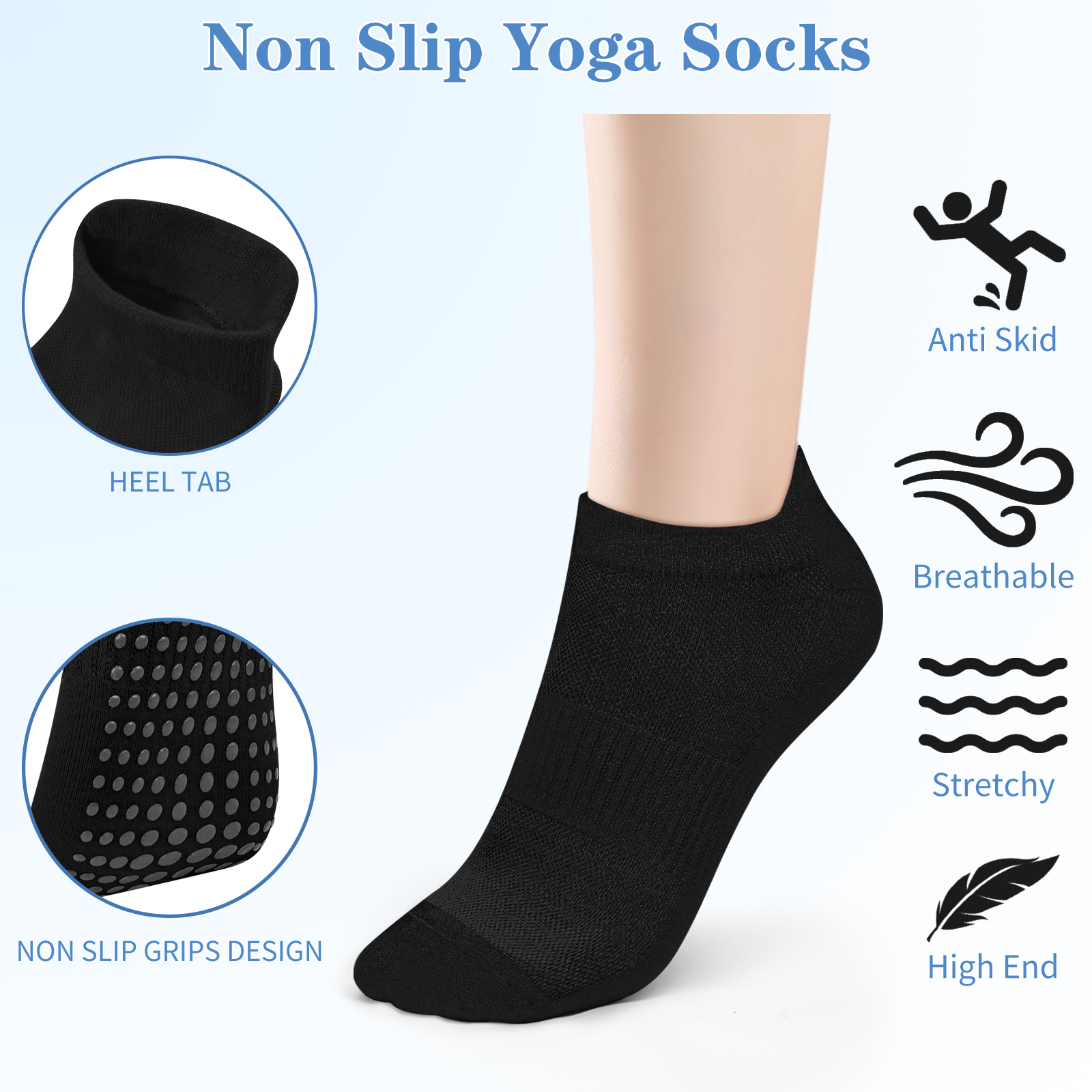 3 Pairs Yoga Socks Women Cotto – Grip Sock Yoga recenzja i cena