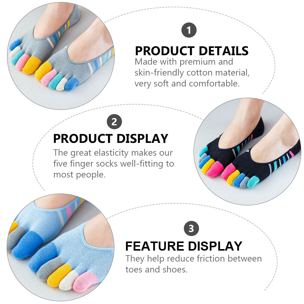 5Pairs Yoga Toe Socks Women In – Invisibility Sock Loafer recenzja i cena